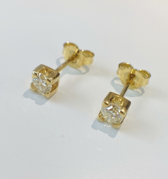 Joias . BRINCO CARTIER CONFECCIONADO OURO AMARELO 18K  COM 2 DI foto 1