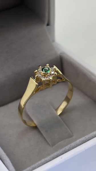 Joias . ANEL SOLITÁRIO CONFECCIONADO EM OURO AMARELO 18K, PESO: foto 5