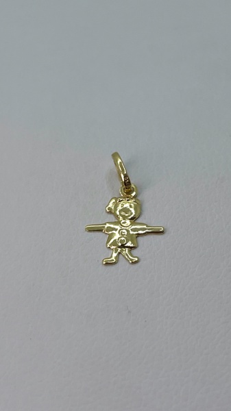 Joias . PINGENTE MENINA CONFECCIONADO EM OURO AMARELO 18K, PESO foto 1