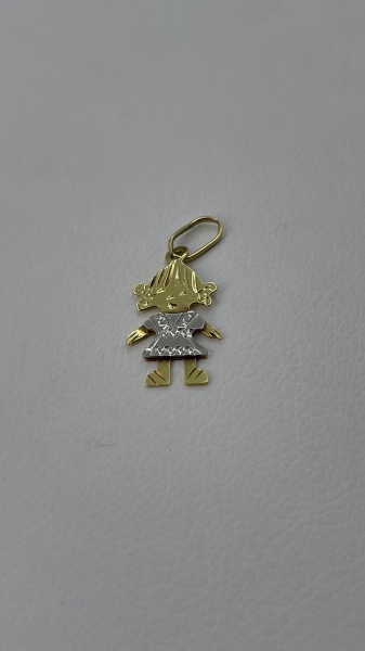 Joias . PINGENTE MENINA CONFECCIONADO EM OURO AMARELO 18K, PESO foto 2