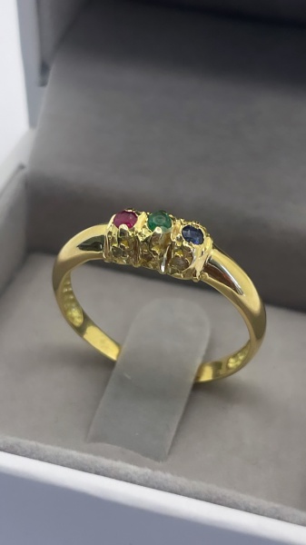 Joias . BRINCO CONFECCIONADO EM OURO AMARELO 18K, COM 1 RUBI CA foto 8