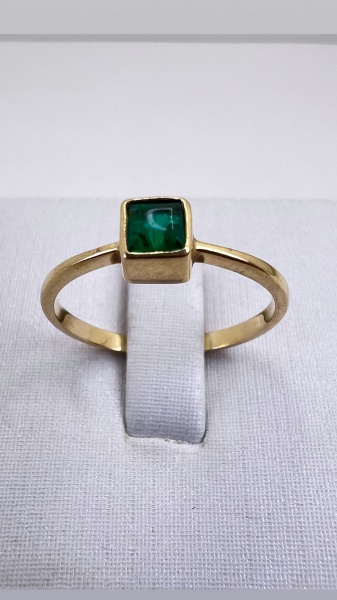Joias . ANEL CONFECCIONADO EM OURO AMARELO 18K. COM 1 DIAMANTE foto 7