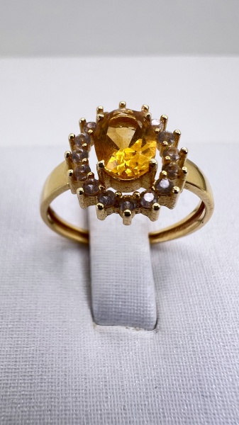 Joias . ANEL CONFECCIONADO EM OURO AMARELO 18K. COM 1 DIAMANTE foto 8