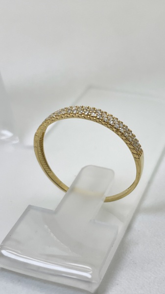 Joias . ANEL CONFECCIONADO EM OURO AMARELO 18K, PESO: 1,24g, CO foto 4