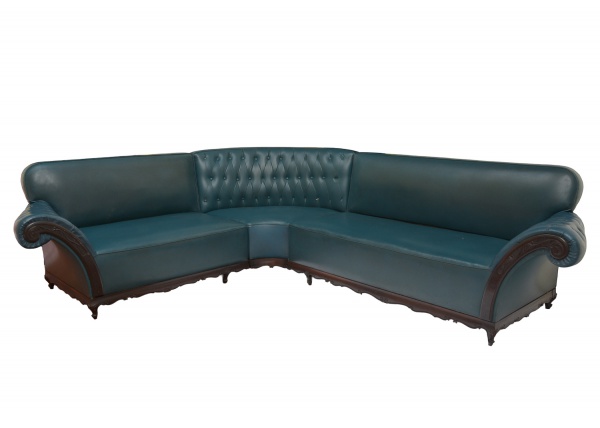 Joias . Chsterfield - sofa de três lugares, com estrutura estof foto 2