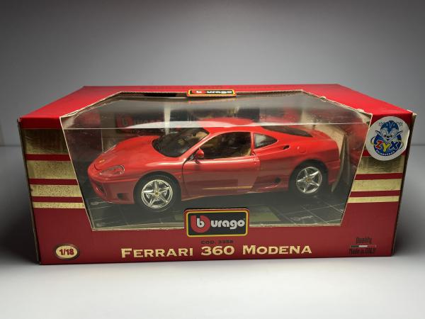 Ferrari 360 Modena Vermelho - Burago Escala 1/18 miniat