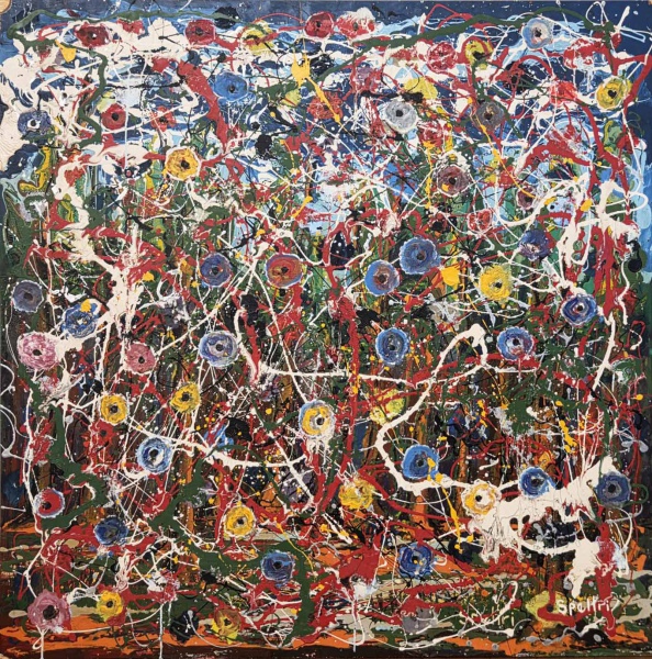 Arte . ZHANG LI - óleo osbre tela 60x50 cm, adquirido em ateli foto 3