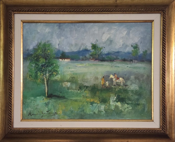 Arte . ZHANG LI - óleo osbre tela 60x50 cm, adquirido em ateli foto 6