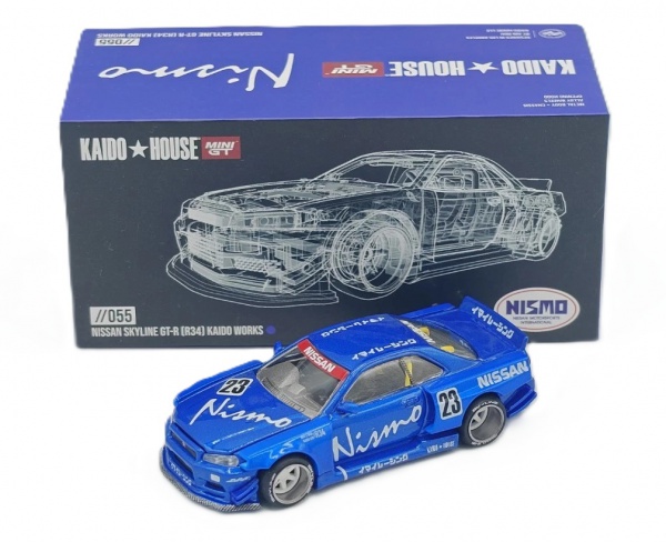 Kaido House MINI GT Nissan Skyline GT-R R34 Nismo Blue KHMG055 1