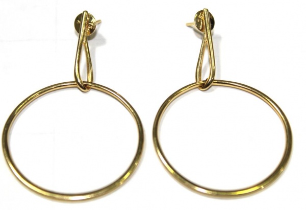 Joias . Espetacular brinco de ouro 18k com 14 quilates de esmer foto 5