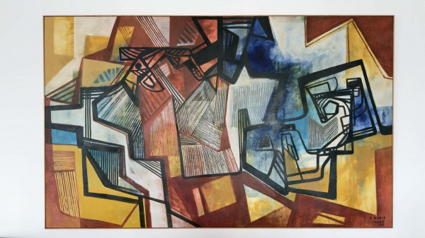 Arte . Roberto Burle Marx - (1909-1994). Óleo sobre tela. Assinado e datado no C.I.D. ...