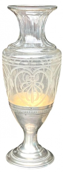 Joias . RARISSÍMO VASO EM VIDRO DE CRISTALTAL FRANCES  BACARAT foto 4