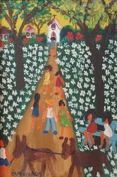 Arte . Lia Mitarakis | Missa | Óleo sobre tela | 32x22cm (46x36cm com moldura) | 1970 ...