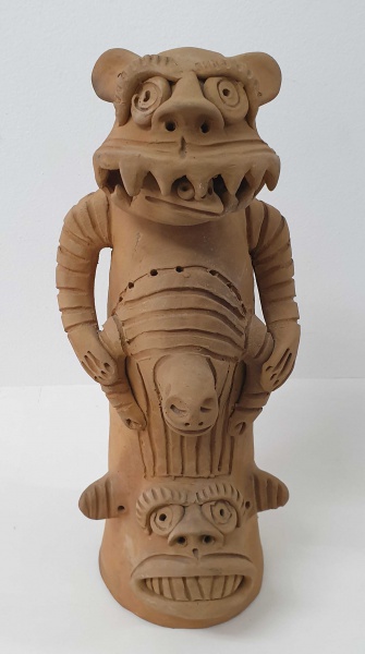 Joias . Mestre Galdino | O Mundo dos Caracos | Escultura em cerâmica | 46x17x16cm | ...