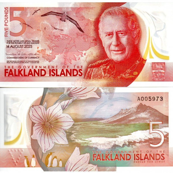 Joias . Falkland Set completo: 5 / 10 / 20 pounds 2025 FE Polím foto 3