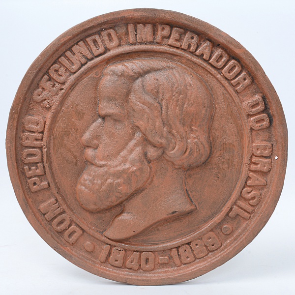 Antiguidades . COLECIONISMO - Medalhão em ferro fundido, patinado,  do "Segundo  Império ...