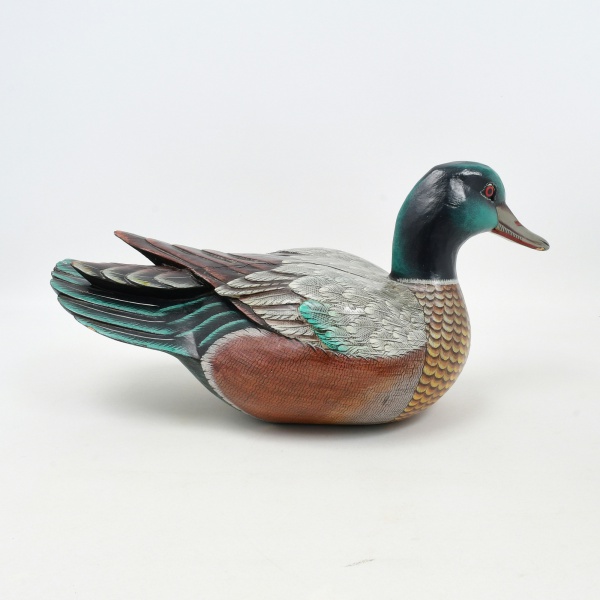 Antiguidades . Escultura decorativa de PATO MALLARD ou Pato Real , frequentemente utilizada ...