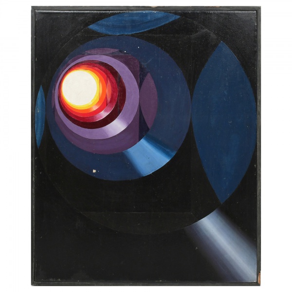 Arte . BRUNO TAUSZ - "Abstrato". Óleo sobre tela. Assinado e datado no verso, ...