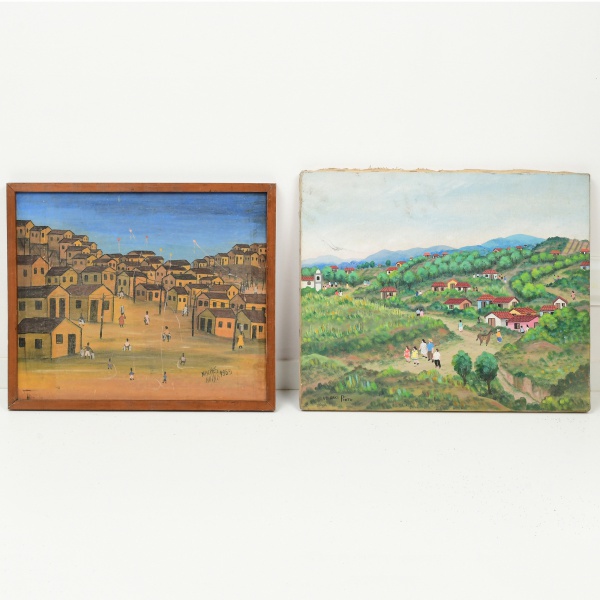 Antiguidades . Dois lotes, sendo: A) UBIRACI PINTO (1945/2008) - "Interior". Óleo ...