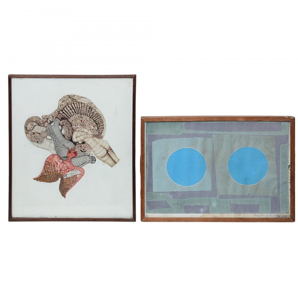 Antiguidades . LOTE COM DUAS PEÇAS: 1) AUGUSTO HERKENHOFF - "Abstrato". Serigrafia em ...