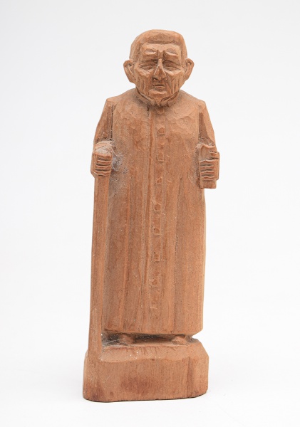 Joias . Escultura de arte sacra séc XVIII em madeira com olhos foto 5