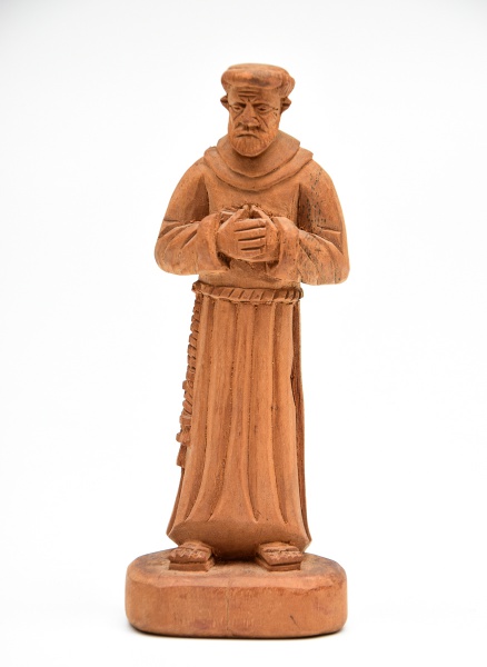 Joias . Escultura de arte sacra séc XVIII em madeira com olhos foto 3
