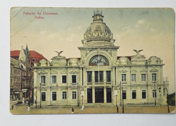 Bahia/"Palácio do Governo" - Postal antigo usado ano 1931.