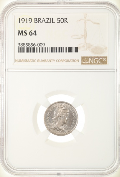 Joias . Moeda do Brasil: 200 Réis 1894 - Graduado pela NGC MS 6 foto 7