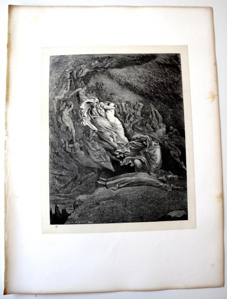 Gustave Doré, 164 ans de antiguidade! UMA (01) PRANCHA (papel) de