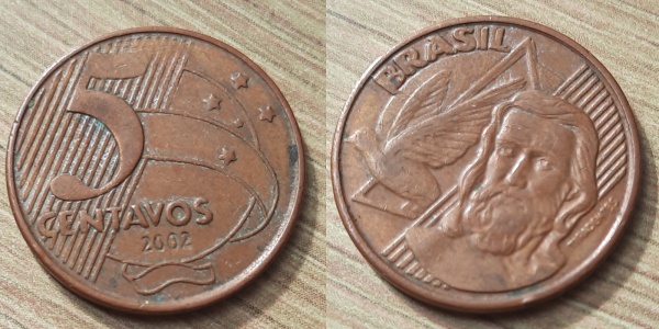Joias . 104 -  Moeda de 10 centavos - Brasil - 1997 - batida du foto 8