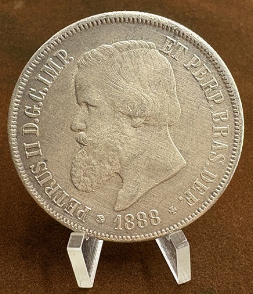Joias . MOEDA DO BRASIL 2000 RÉIS 1851 PRATA 0.917 25,5g. foto 1