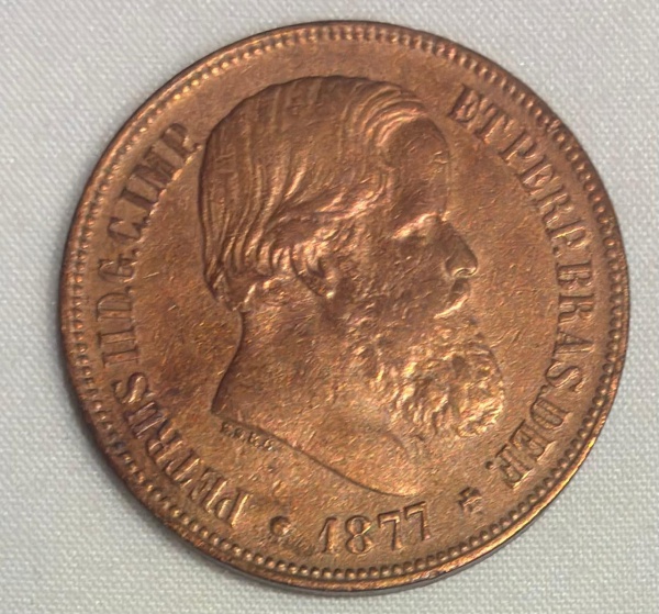 MBZ794SOL2 - Moeda Brasil - Bronze - 40 Reis - 1877 - E