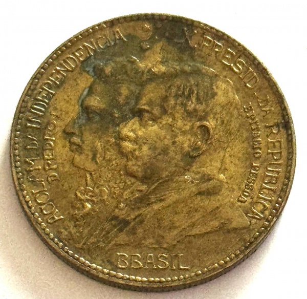 Joias . NN093 - Moeda Brasil - OURO - 20000 REIS 1850 foto 4