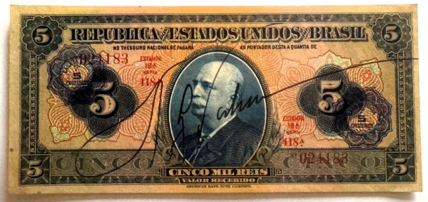 Joias . CR141aSFL2 - Cédula Brasil - 100 Mil Reis - 1924 - RARA foto 6