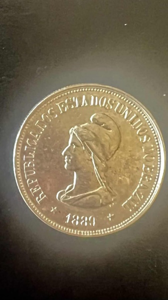 Joias . Moeda de Prata do Brasil - 1000 Reis - 1889 - 12,75 g Prata