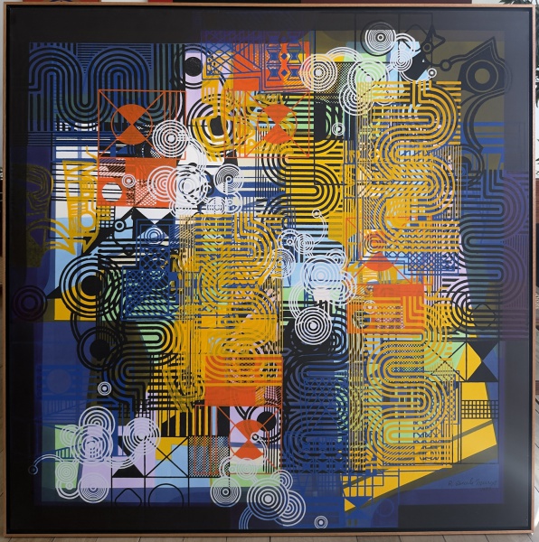 Lote 76 Roberto Burle Marx - Panneux - Tinta gráfica s/ tecido, s/ tela. Montado em ... Valor inicia