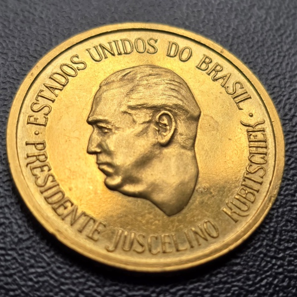 Joias . Medalha do Brasil - 1960 - Ouro (.916) - 10.0 g - 25.0 mm - Comemorativa da ...