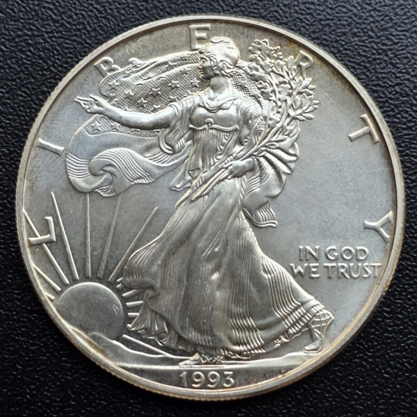 Joias . Moeda dos Estados Unidos - 1 Dolar 1993 - Prata (.999) - 31,5 g - 40,6 mm - ...
