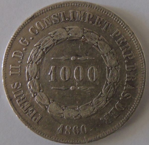 Joias . Moeda de prata Brasil  1000 Reis 1913 - foto 2