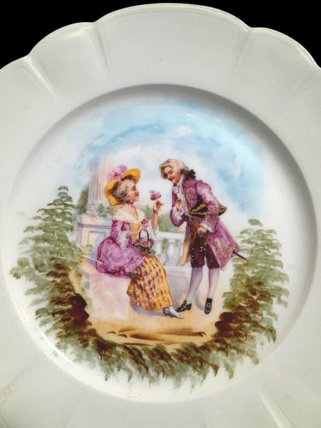 PL LIMOGES FRANCE - Lindo prato decorativo em porcelana francesa