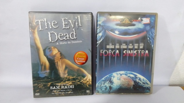 Joias . A MORTE DO DEMÔNIO / FORÇA SINISTRA  2  DVDs EM ÓTIMO ESTADO
