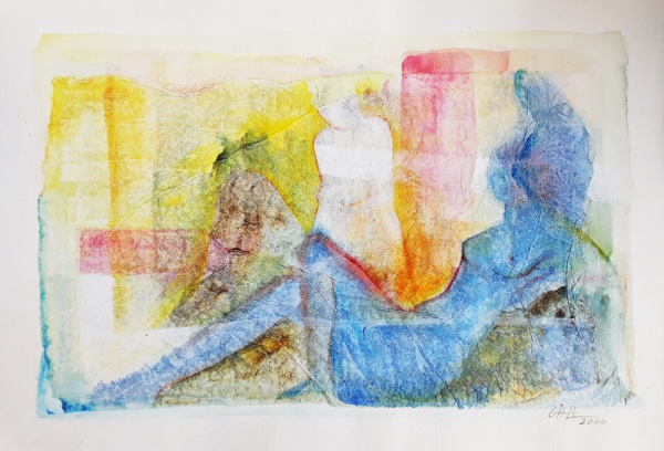 Arte . GM000, CHAROUX, ÓLEO SOBRE TELA, GEOMÉTRICO, MEDINDO 3 foto 2