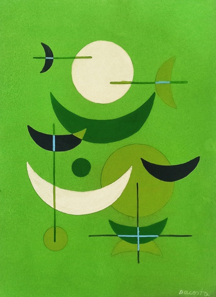 Arte . GM007, J. GUINLE, ÓLEO SOBRE TELA, ABSTRATO, MEDINDO 70 foto 5