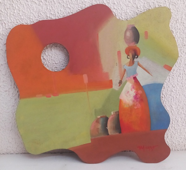 Arte . GM007, J. GUINLE, ÓLEO SOBRE TELA, ABSTRATO, MEDINDO 70 foto 1