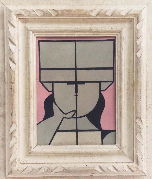 Arte . GM007, J. GUINLE, ÓLEO SOBRE TELA, ABSTRATO, MEDINDO 70 foto 3