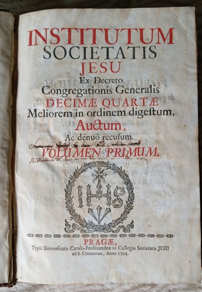 Joias . Institutum societatis Jesu. Ex decreto Congregationis Generalis Decimae Quartae ...