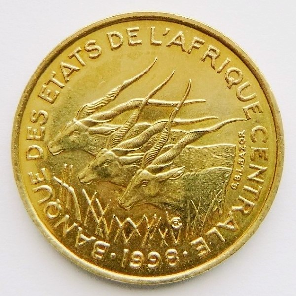 Joias . AFRICA CENTRAL,  1998,  100 FRANCOS,  FC foto 2