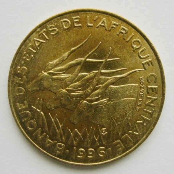 Joias . AFRICA CENTRAL,  1998,  100 FRANCOS,  FC foto 3