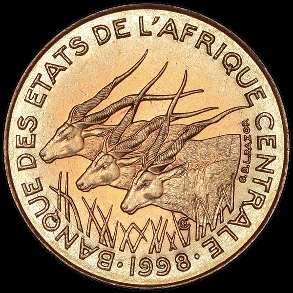 Joias . AFRICA CENTRAL,  1998,  100 FRANCOS,  FC foto 4