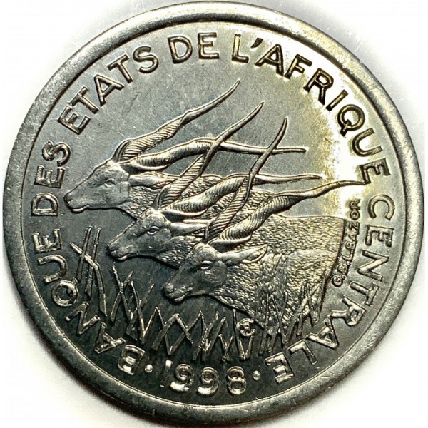 Joias . AFRICA CENTRAL,  1998,  100 FRANCOS,  FC foto 5